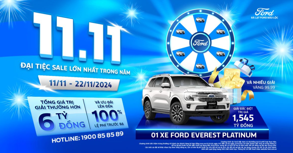 Đại tiệc sale lớn nhất trong năm tại Đà Lạt Ford Bảo Lộc