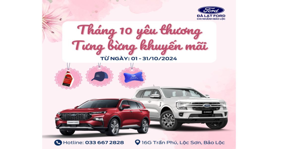 Giảm Giá Dịch Vụ Tháng 10 Tại Bảo Lộc Ford