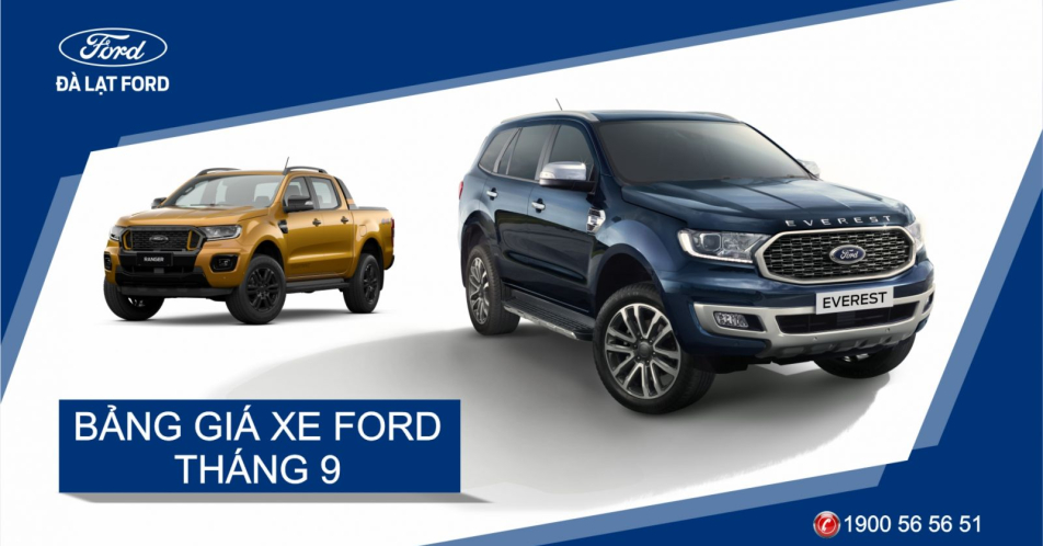 BẢNG GIÁ XE FORD MỚI NHẤT THÁNG 09/2021 TẠI ĐÀ LẠT FORD